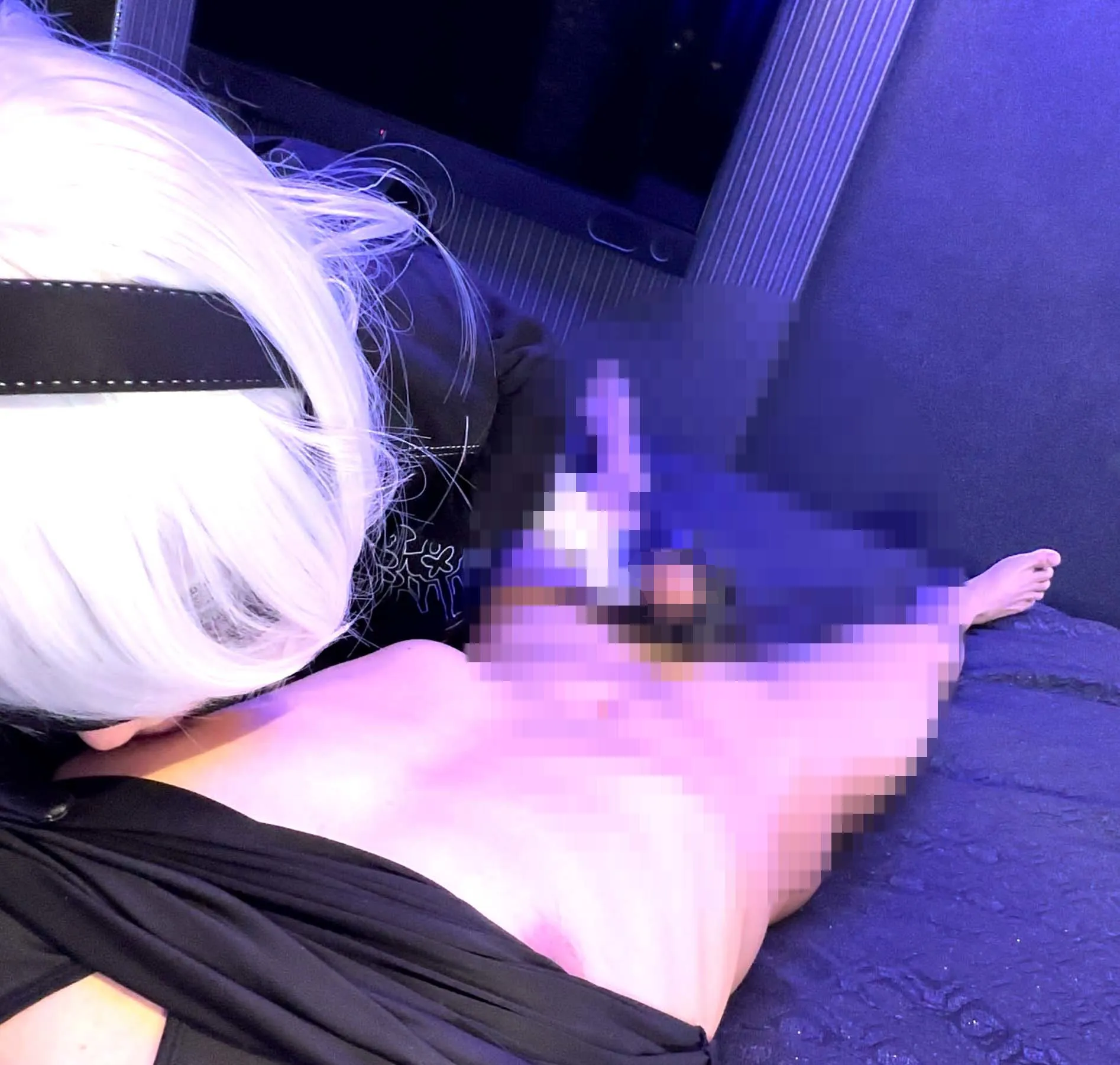【NieR:Automata 2B 同人AV】コスプレ　ヨ〇ハ〇号B型（ニー〇）chpter3　乳首舐め手コキ編！