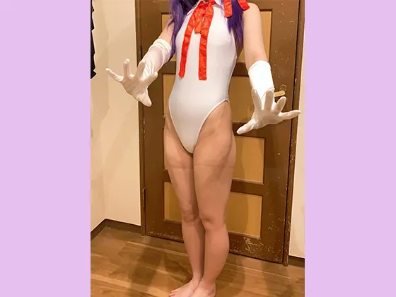 【FGO 水着BB 同人AV】ロングサテン手袋で後輩レイヤーに手コキしてもらった！