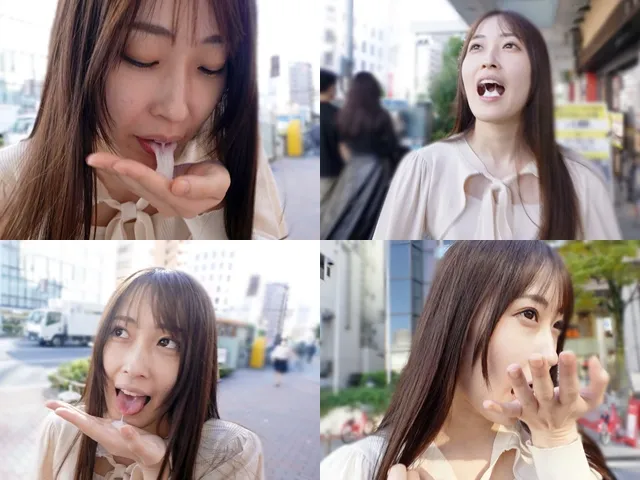 【天然美月】あざとカワイイ後輩美女。久しぶりの再会でいきなりラブホに誘われＳＥＸ！野外駐車場で焦らしフェラで口内発射したザーメン口に含んで街中徘徊！？