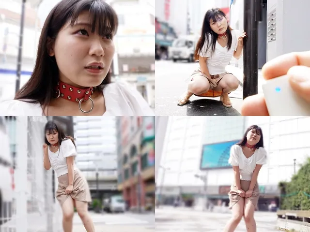 【言いなり美女①】黒髪清楚系ＪＤはチンポ欲しさに繁華街でリモバイ徘徊！ラブホで首絞めＳＥＸした後はザーメン口マ●コに含んで街中で精子ごっくん【個撮】