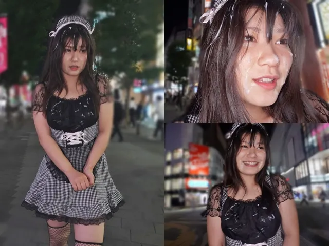 【有加里ののか】 【言いなり美女②】黒髪清楚系ＪＤが喫茶店にてギャグボール姿でバイブ挿入！公開ＳＥＸでザーメン１０発ぶっかけられたメイド服姿のまま夜の街へ…【個撮】