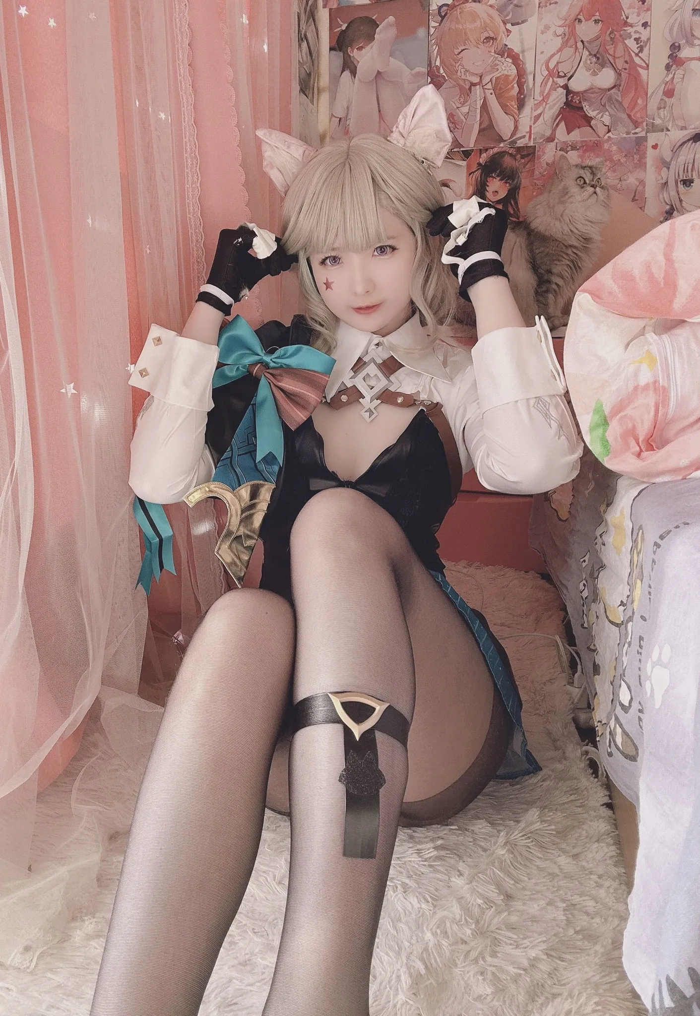 【推しの子MEMちょ＆星野アイ 原神リネット コスROM】みさ呆呆　推し○子 MEMちょ、星野アイ、原○ リネット