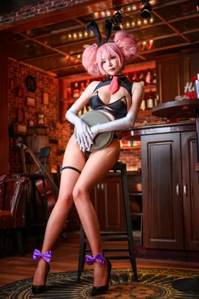 【ピンク髪バニーガールコスROM】★8K★Coser-QIUHEKEJI No.147 BUNNY GIRL 40P