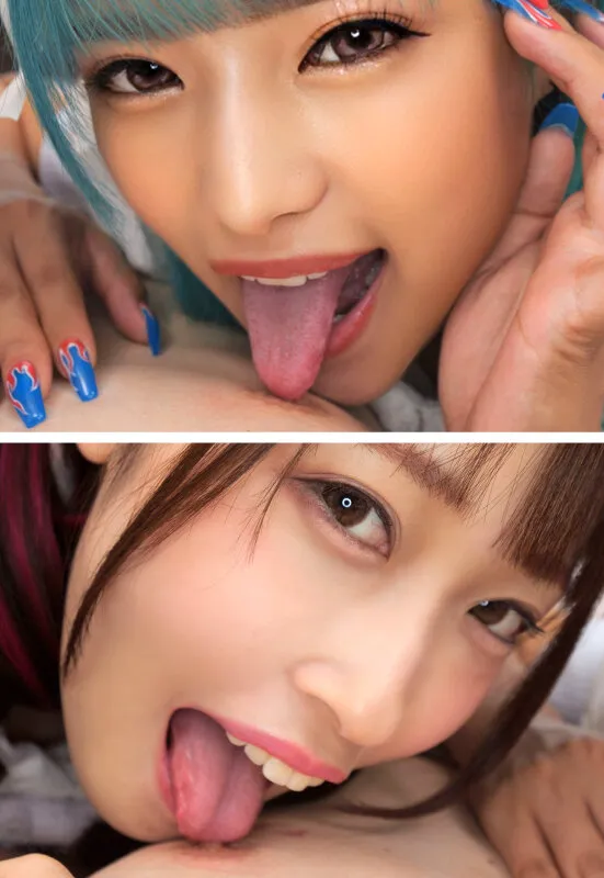 【天然美月 渚みつき】【JK】甘く優しくM男をいじめる究極乳首責め あざとかわいいW小悪魔乳首っ痴に犯される発狂寸前チクシャチクパコ変態調教