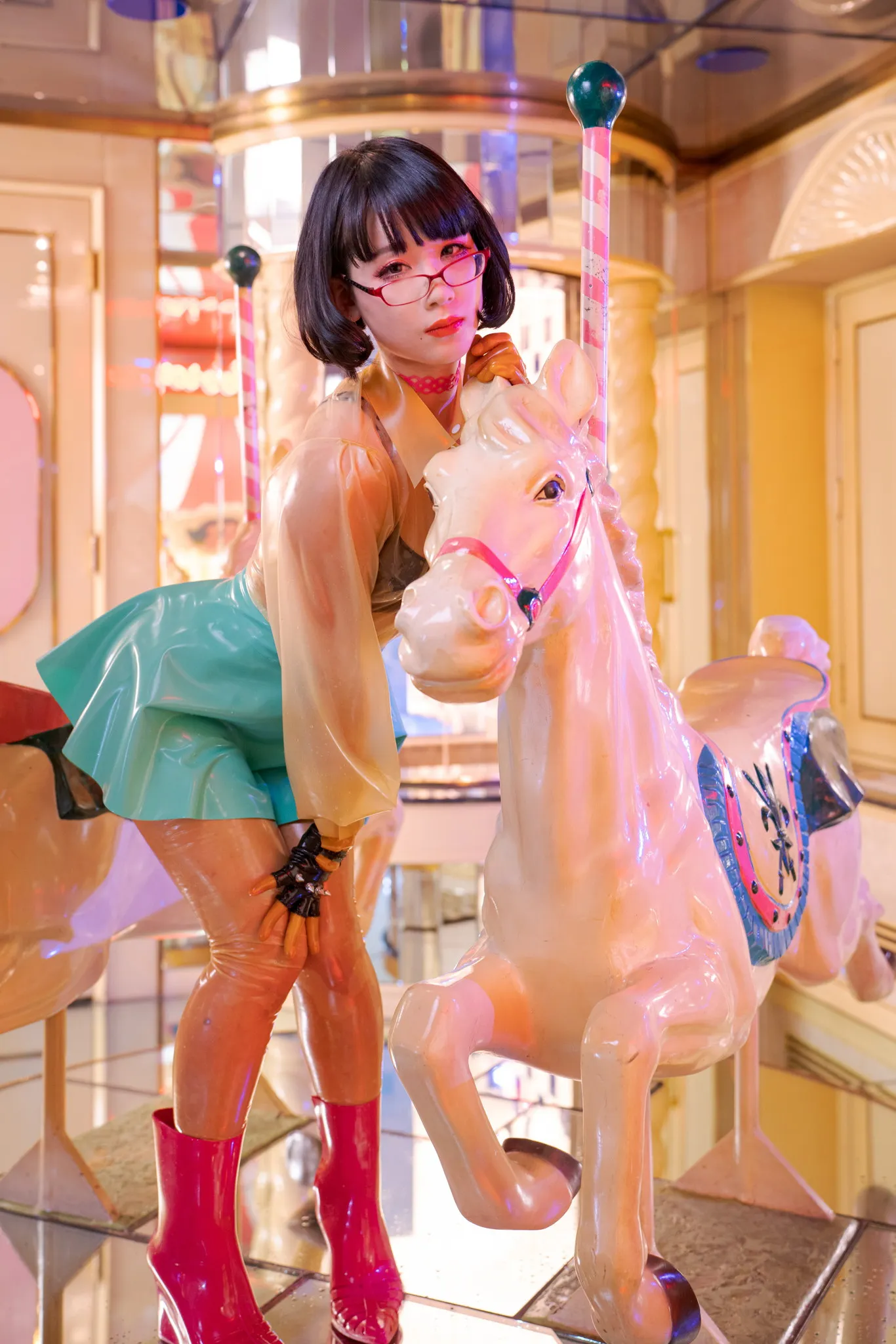 【北見えり】【ラバーテニスウェアコスROM】4reps☆Rubber Tennis＆ERRY GO ROUND