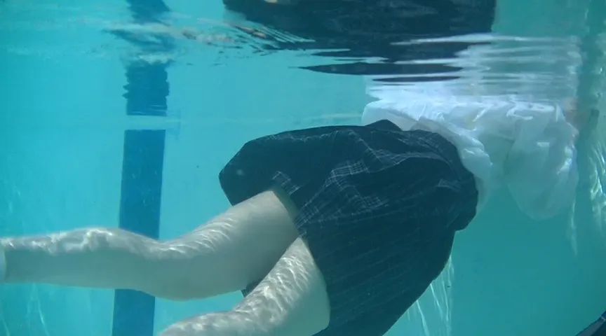 【JK着衣水泳】成績向上の願掛け