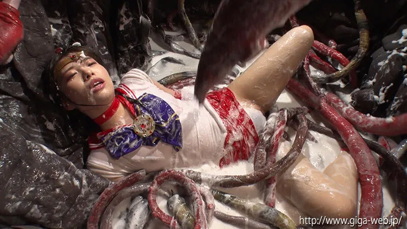 【月島花 鈴音杏夏】美少女戦士セーラーエリアス＆セーラーフレア 丸呑み触手溶解地獄