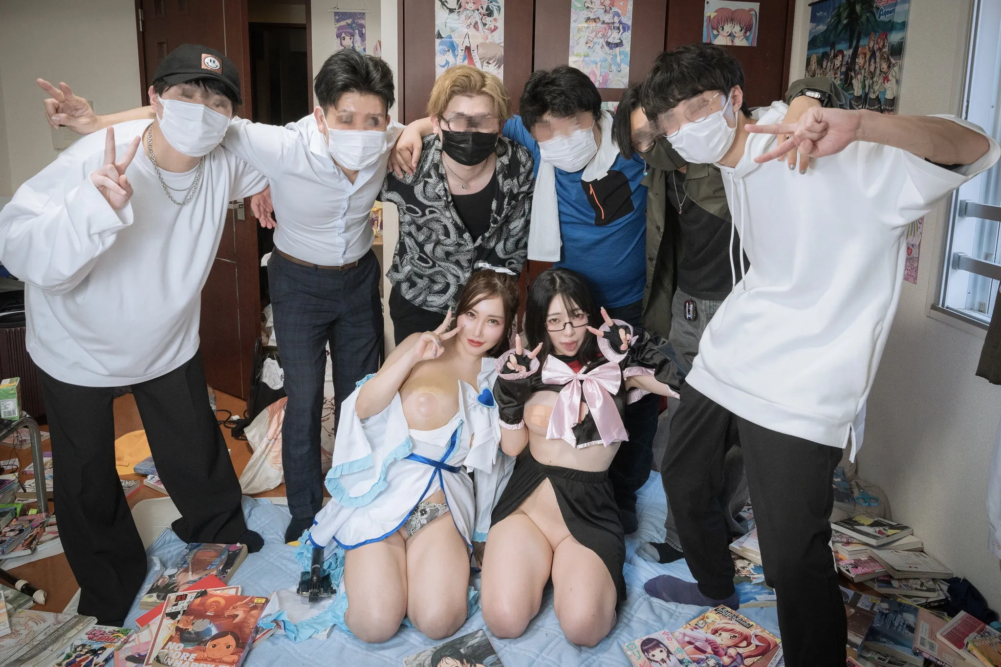 【小町ねね 無無田】【ふたりはプリキュア同人AV】自分たちをプ〇キュアだと思い込んでいるコスプレイヤーたちを大きいお友達がわからせちゃう撮影会