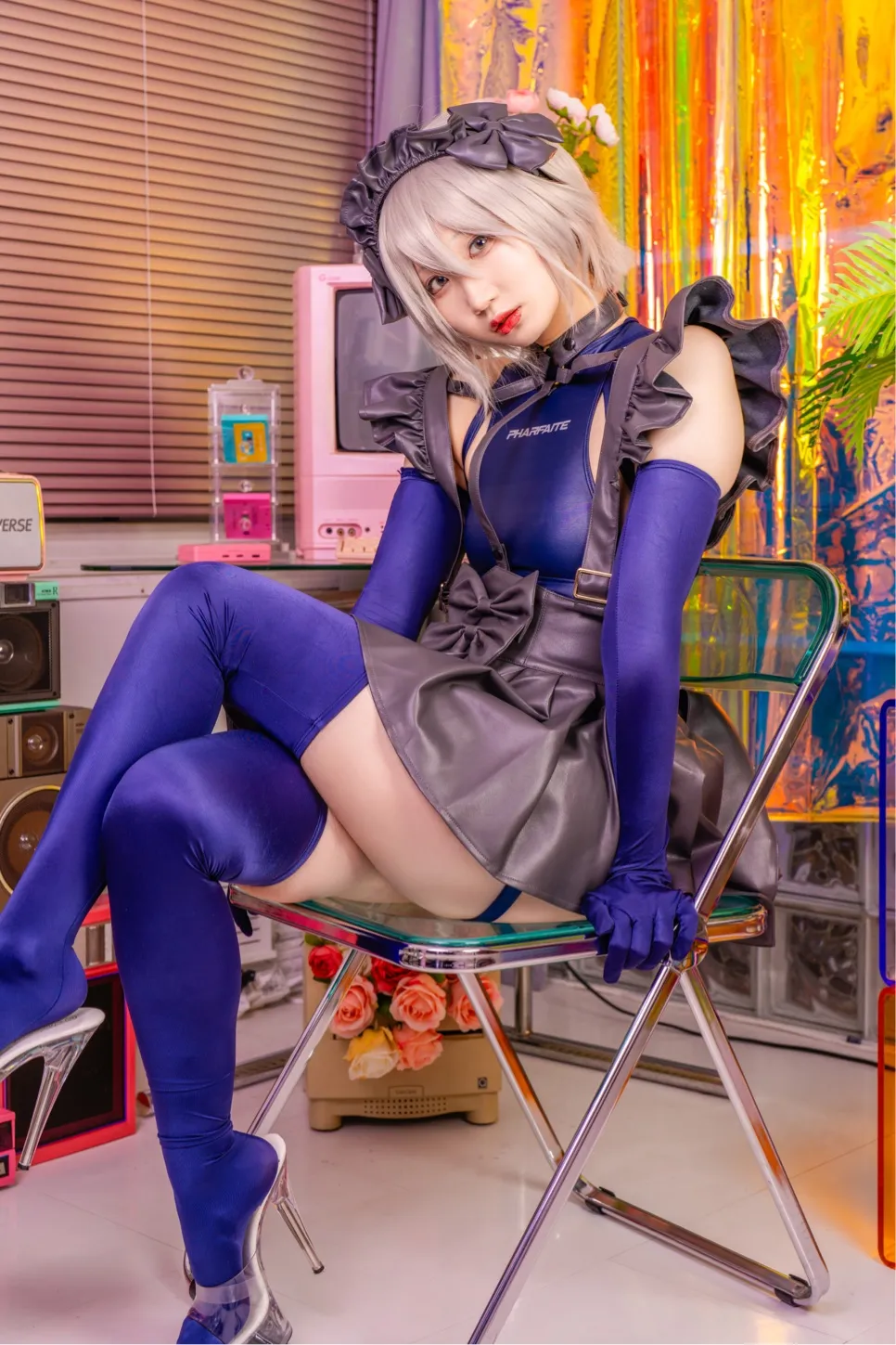 競泳+レザーメイド+ニーハイ+長手袋ROM パラレル