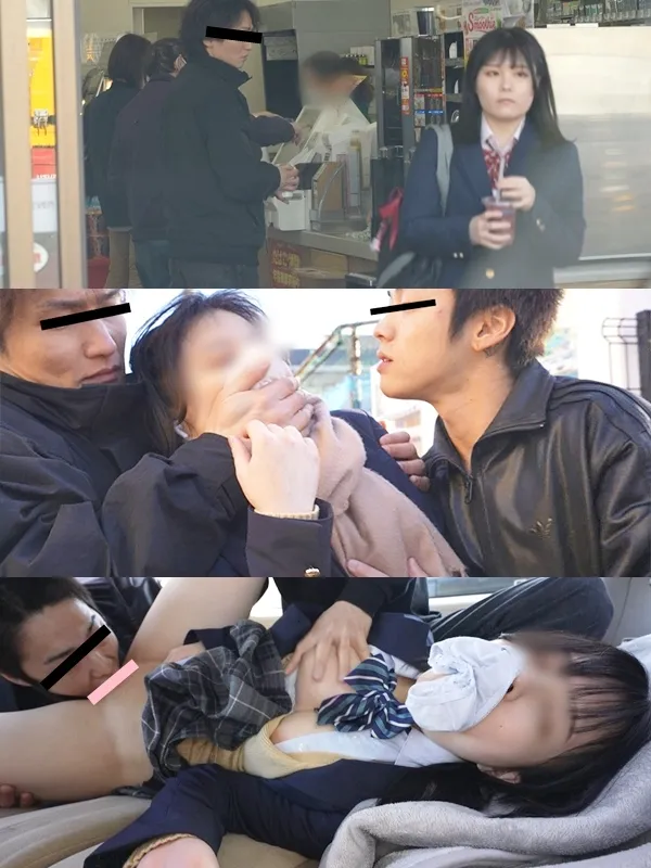 【JKレイプ】発育上々な制ふく女　子をラチ…無慈悲な輪カンで**引チ●ポ奉仕・泣き面にデカチン捻じ込み顔面も髪もザーメンと涎と汁で汚してザーメン中出し