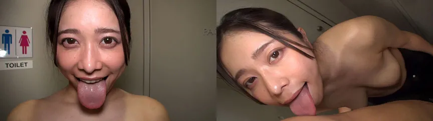 個撮）Fカップ巨乳お姉さん【デカ舌＆デカ乳輪】大きな瞳でじっと見つめて！絶妙ピストンフェラ【口内発射→ごっくん】