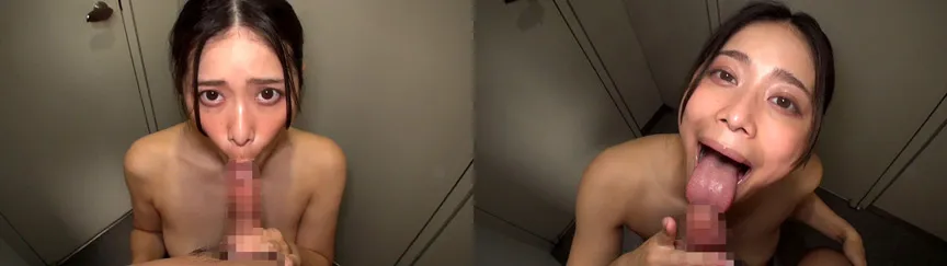 個撮）Fカップ巨乳お姉さん【デカ舌＆デカ乳輪】大きな瞳でじっと見つめて！絶妙ピストンフェラ【口内発射→ごっくん】