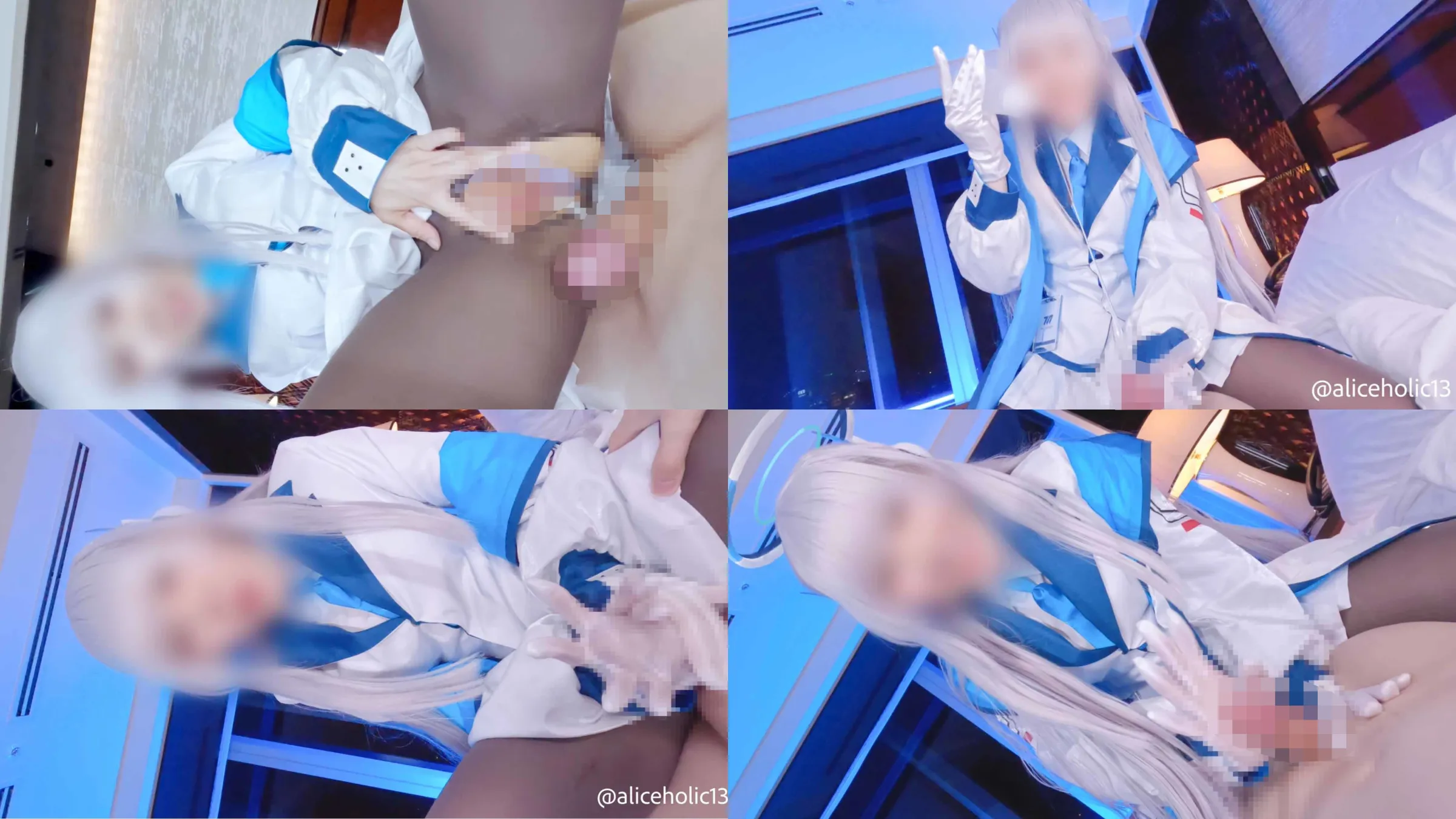 【ブルアカ生塩ノア同人AV】 ブ◯アカ ノ◯ 甘サド射精管理動画2本セット【14回連続寸止め宣言で理性崩壊 射精懇願びゅるあまお漏らし絶頂】【脳トロ淫語で誘惑され射精コントロール！破れタイツに生◯入 見つめられながらご褒美搾精】