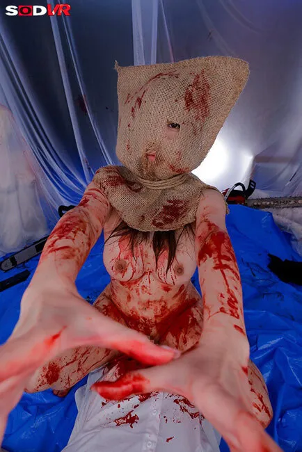 【逆レイプ】【VR】【8K】ズタ袋をかぶった巨乳サイコパスチェンソー女 捕まって逆強●され無残にも56される…