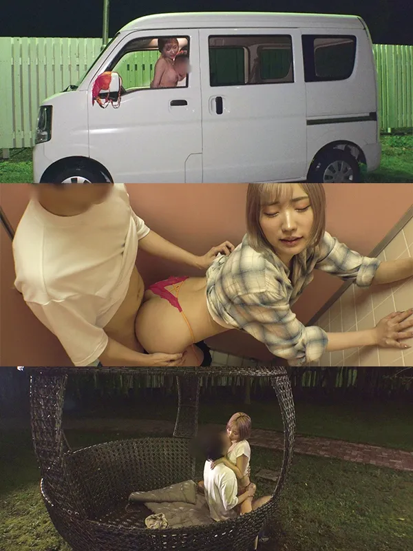 スレンダー巨乳の美人ギャル妻が他人旦那を誘惑…夜間のキャンプ場トイレ・車内で寝取りSEX・夫婦のテント内で他人チ●ポ堪能し中出しまでさせる小悪魔ギャル妻