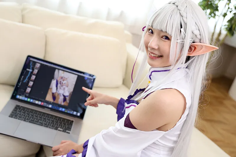 【リゼロエミリアコスプレAV】【VR】【8K VR】誘惑オフパコレイヤー 皆月ひかる