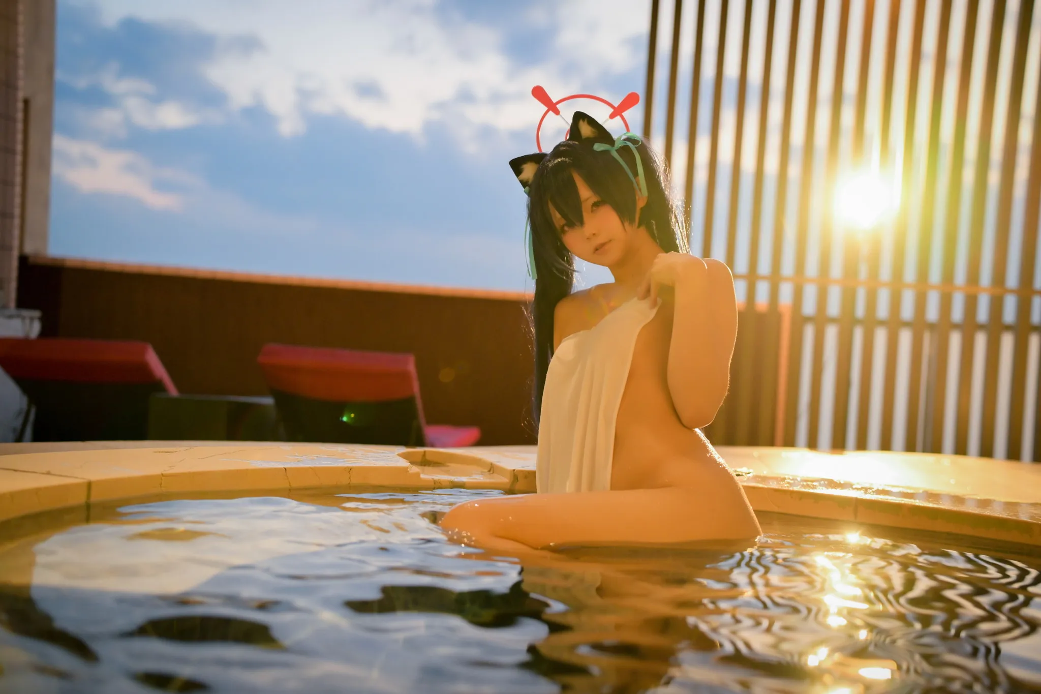 【ブルアカ黒見セリカ】ツンデレ生徒と♨️温泉旅行