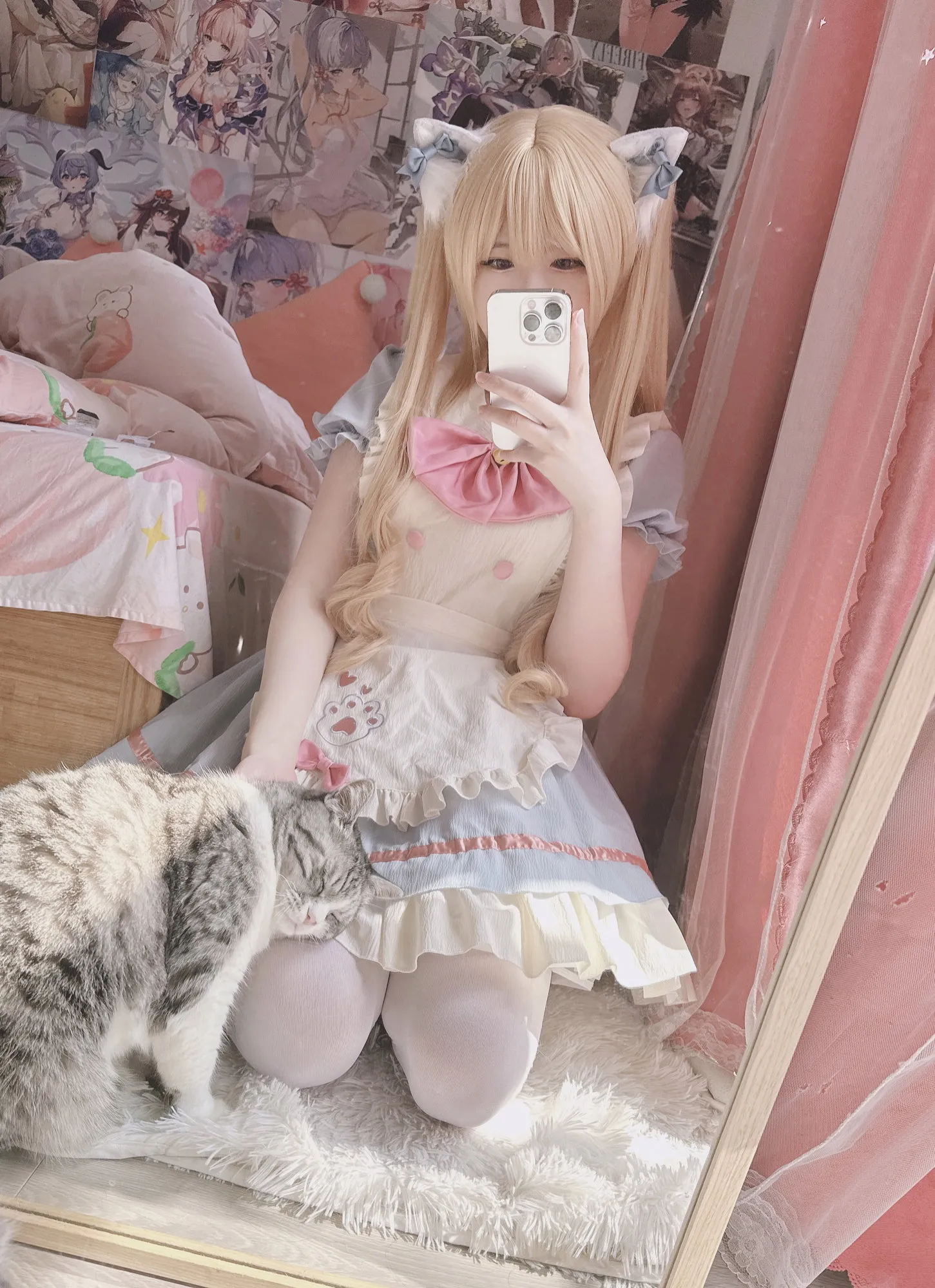 【鳴潮ツバキ】みさ呆呆　ねこメイド+ツバキ