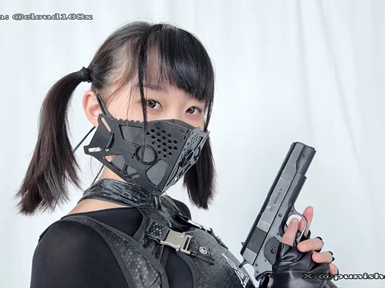 【サイバーパンクマスク緊縛】レジスタンスに囚われた女性型サイボーグ