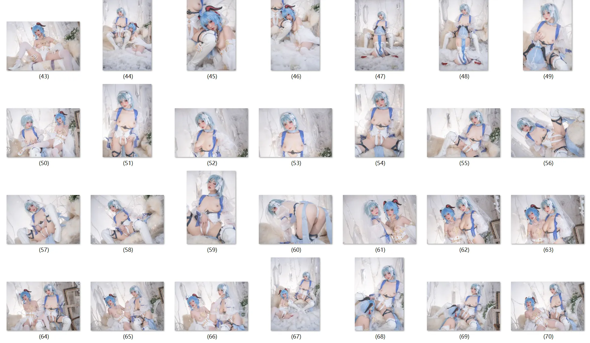 【原神エウルア＆甘雨】★4K★Coser-NekoKoYoshi　NO.059 氷雪