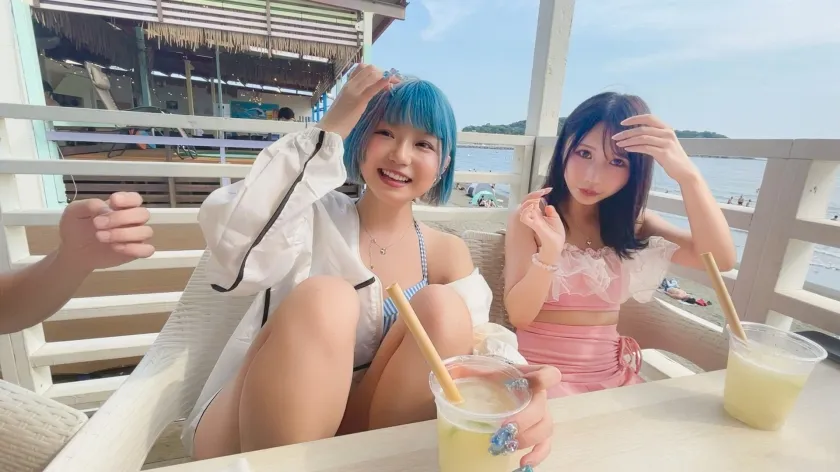 【るるちゃ。】海ナンパ☆派手髪ツンデレ水着コンカフェ嬢に生ハメ中出しわからSEX！！絶品卍舌ピご奉仕フェラからの大人ピストンで孕ませぶっぱ！