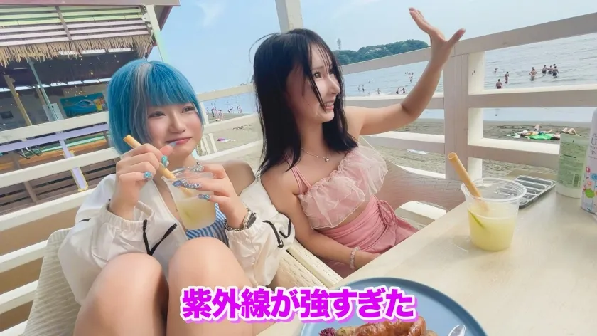 【るるちゃ。】海ナンパ☆派手髪ツンデレ水着コンカフェ嬢に生ハメ中出しわからSEX！！絶品卍舌ピご奉仕フェラからの大人ピストンで孕ませぶっぱ！