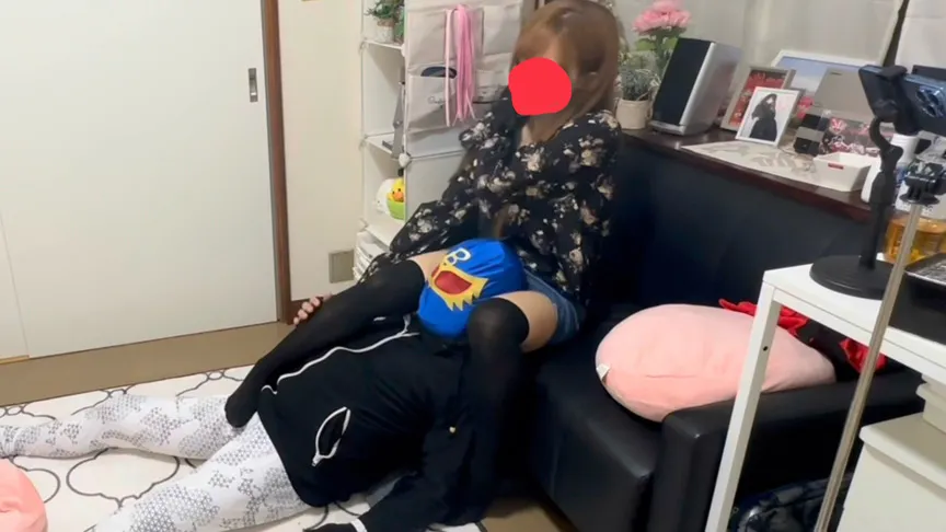 【X女王様】ドS彼女の首4の字と電気アンマで完全敗北