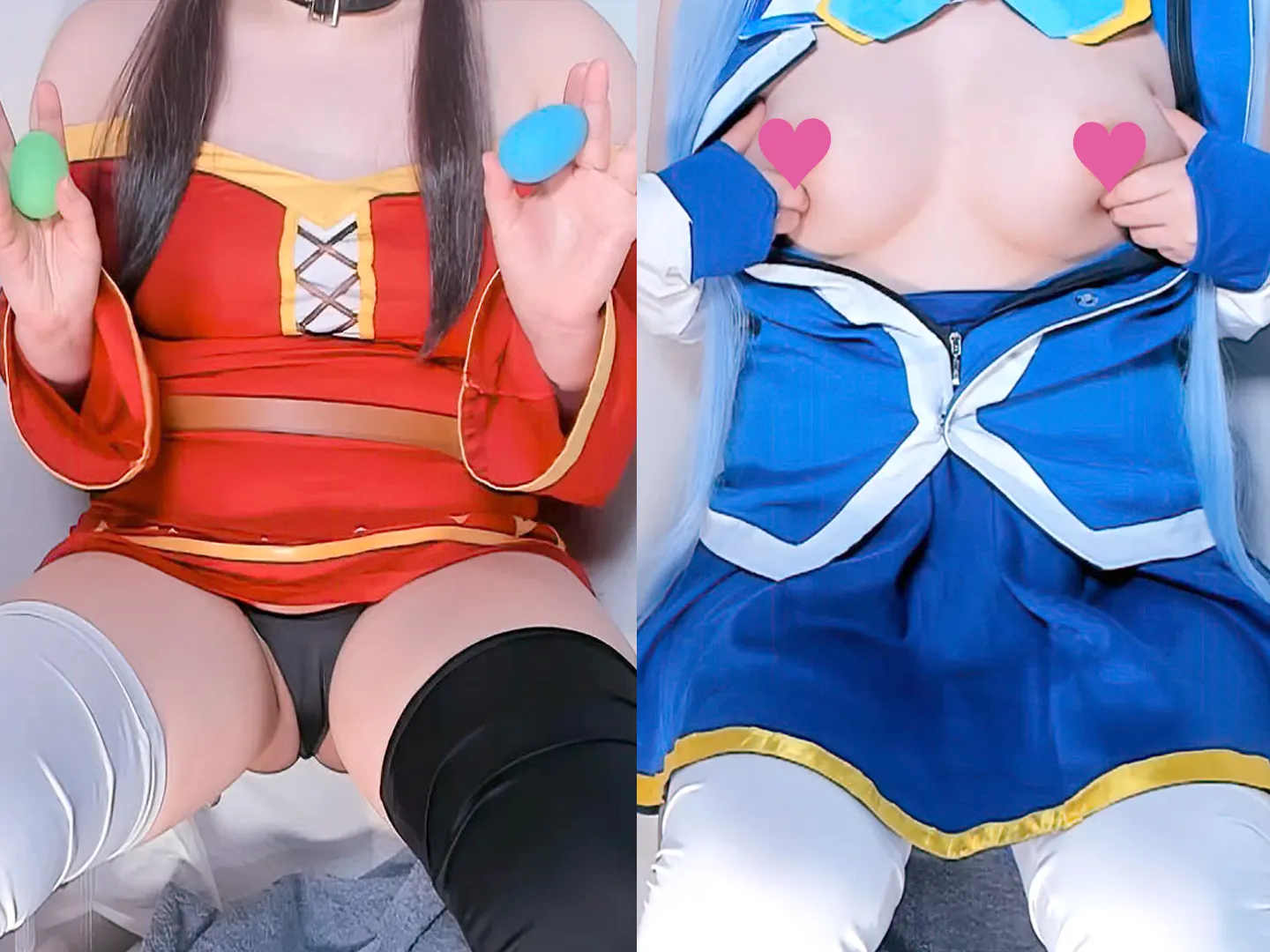 【猫之禰宜あかつき】【このすばめぐみん＆アクア同人AV】このす〇！キャラダブルコス