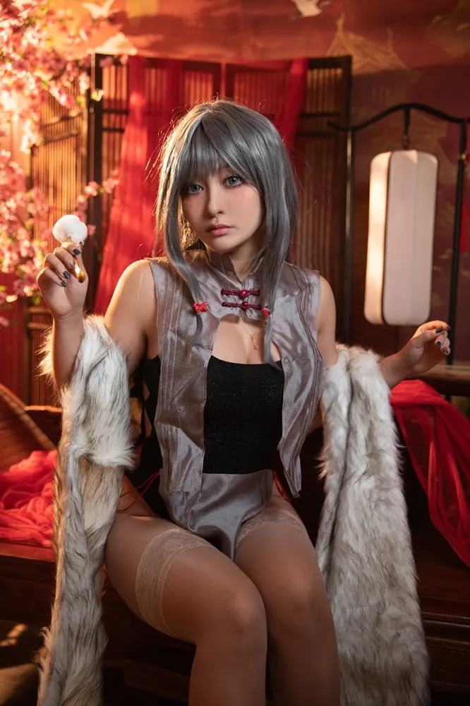 【アズレンカリブディス(チャイナドレス/癒やしの紅閨)】★4K★Coser-LoLiSAMA NO.030 ア〇ールレーン　カリュブディス　54P