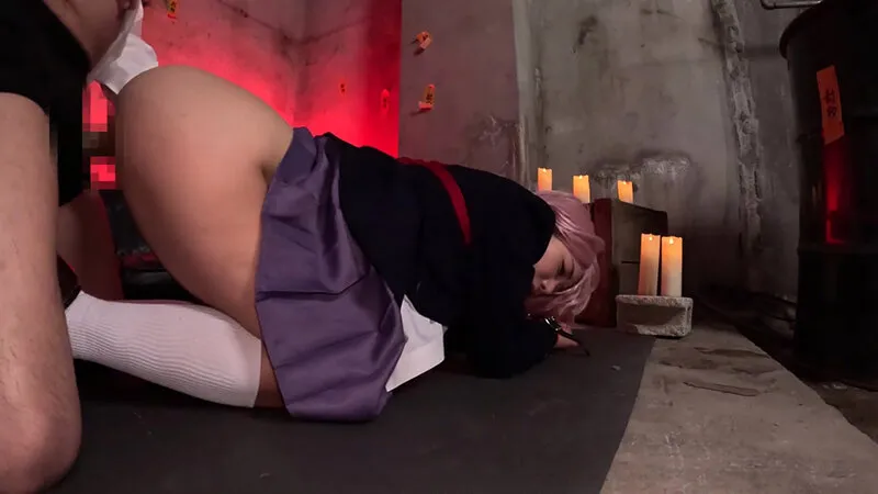 【椿りか 有村のぞみ】【ダンダダン綾瀬桃＆白鳥愛羅コスプレAV】オカルト美少女モ●＆ア●ラ×Wギロチン中出し集団輪●×大量ザーメンぶっかけ りか＆のぞみ