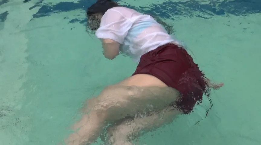 【JK着衣水泳】サバイバル水泳入門編