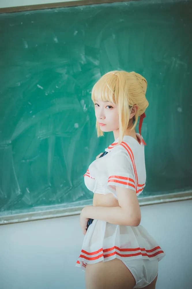 【FGOネロ(セーラー水着)】★4K★Coser-CongLuan　Vol. 04　ネロ・クラウディウス透明JD　21P