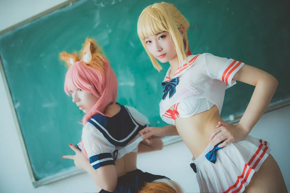 【FGOネロ(セーラー水着)】★4K★Coser-CongLuan　Vol. 04　ネロ・クラウディウス透明JD　21P