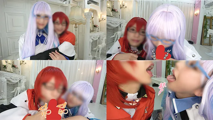 【にじさんじリゼ・ヘルエスタ×アンジュ・カトリーナ百合同人AV】[4K]おまたせ、待った？逆ハーレム中出しヘノレエスタート！百合カップルに何度イっても肉ディルド扱い？いつパコレイヤーVol.65