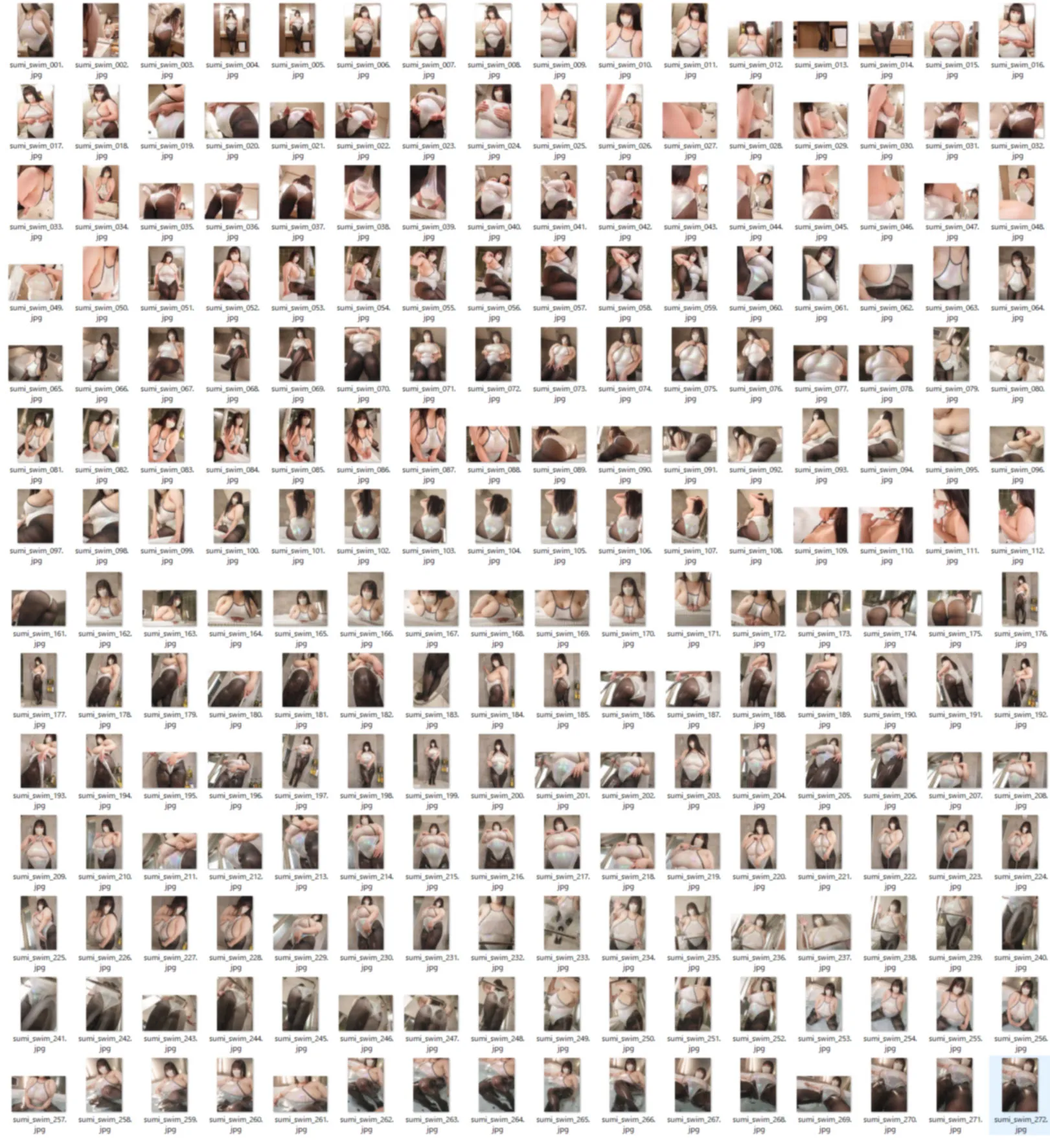 【すみれ】＃Wet Allure【Mカップ白スク水】