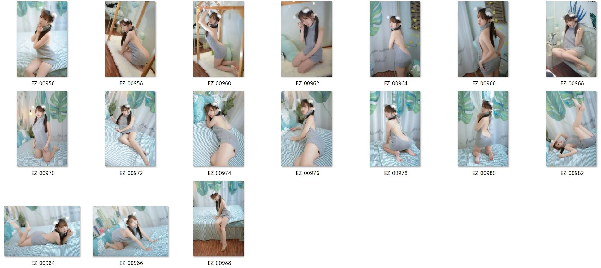 【犬耳×童貞を殺すセーター】NO.011 ペット少女 背中開きセーター 17P