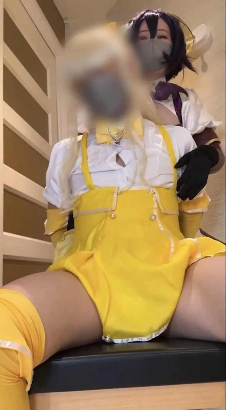 【まほあこマジアベーゼ♀×マジアサルファ♂同人AV】おちんちん生えた魔法少女拘束＆耳元囁きオナサポ亀頭責め！手コキ