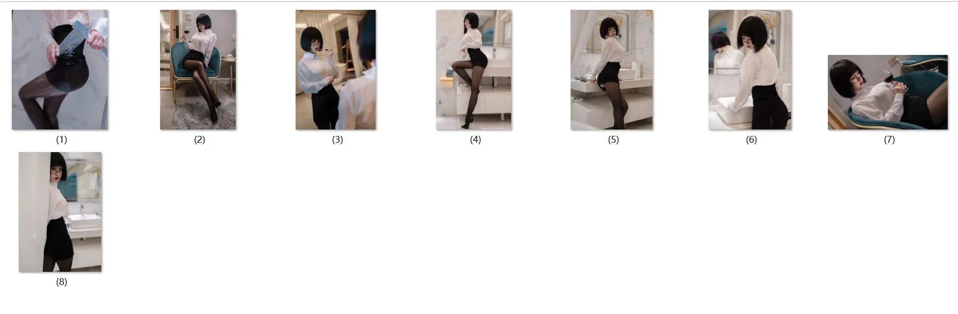 【眼鏡女子OL濡れ透け】★4K★Coser YUNZAI Vol.32 OL制服　8P