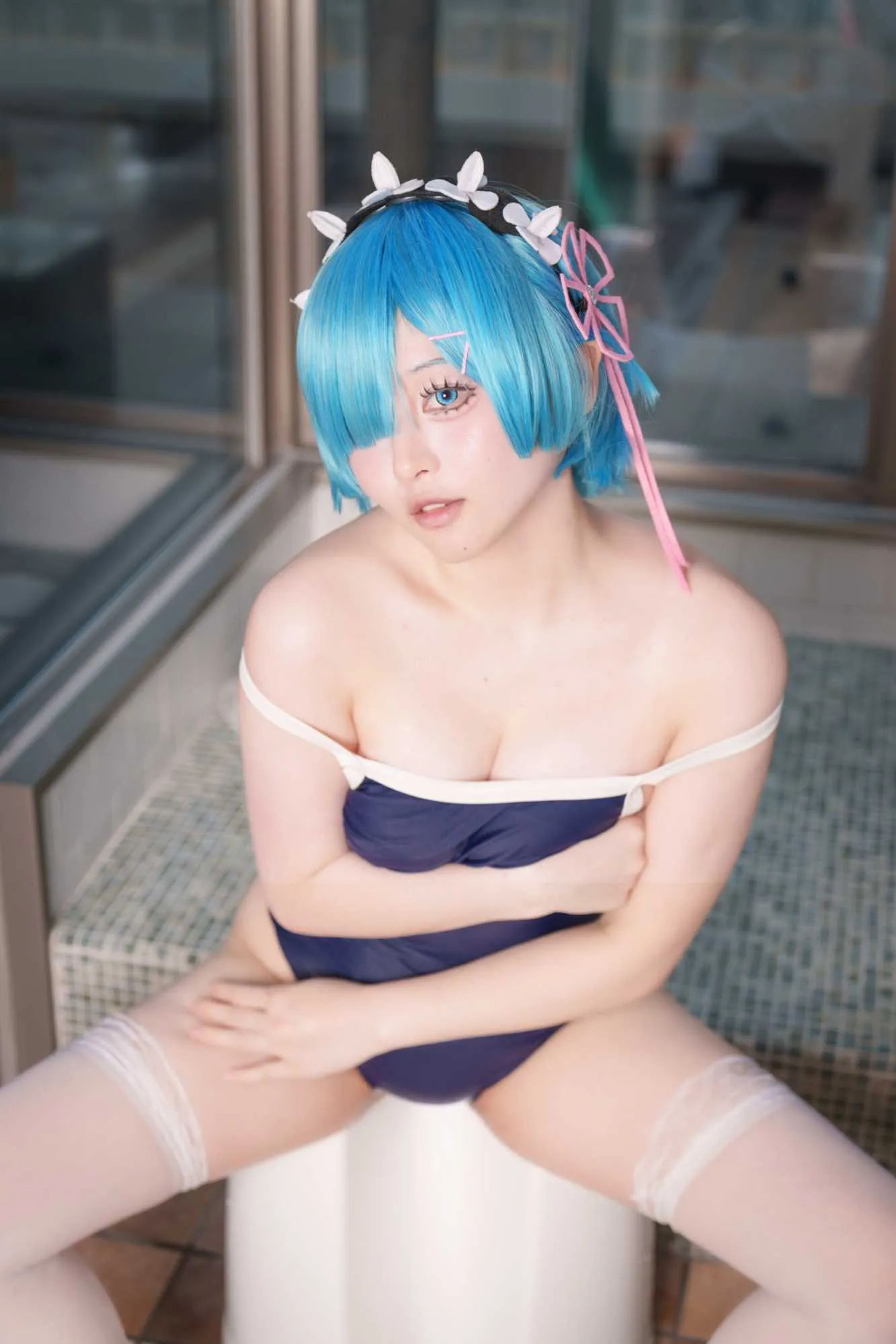 レ○ちゃんがスク水メイドで挑発！