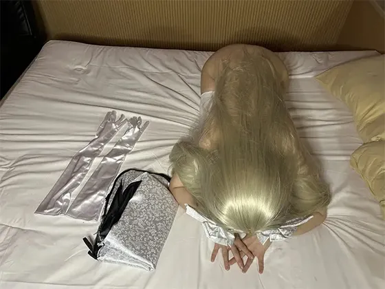 【ヨスガノソラ春日野穹(チャイナドレス)同人AV】ヨスガ○○ラ　手袋つけてのH 手袋でマンで爆イキ！