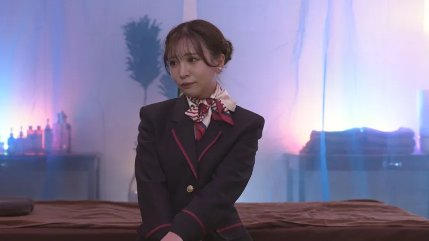 発情ミストの絶頂リラク効果でエロス覚醒！フットリラクゼーションCAテカテカ黒タイツエステ2 国際線CAあや編