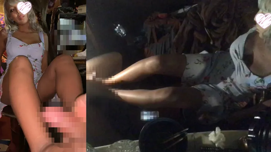 【個人撮影】ギャルキャバ嬢と個人的に呑みつつ足コキしてもらった！