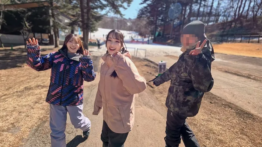 つむぐちゃん＆みのりちゃん 私をスノボに連れてって大学生、春休みSEX スノボ女子と雪山乱交パーティ映像