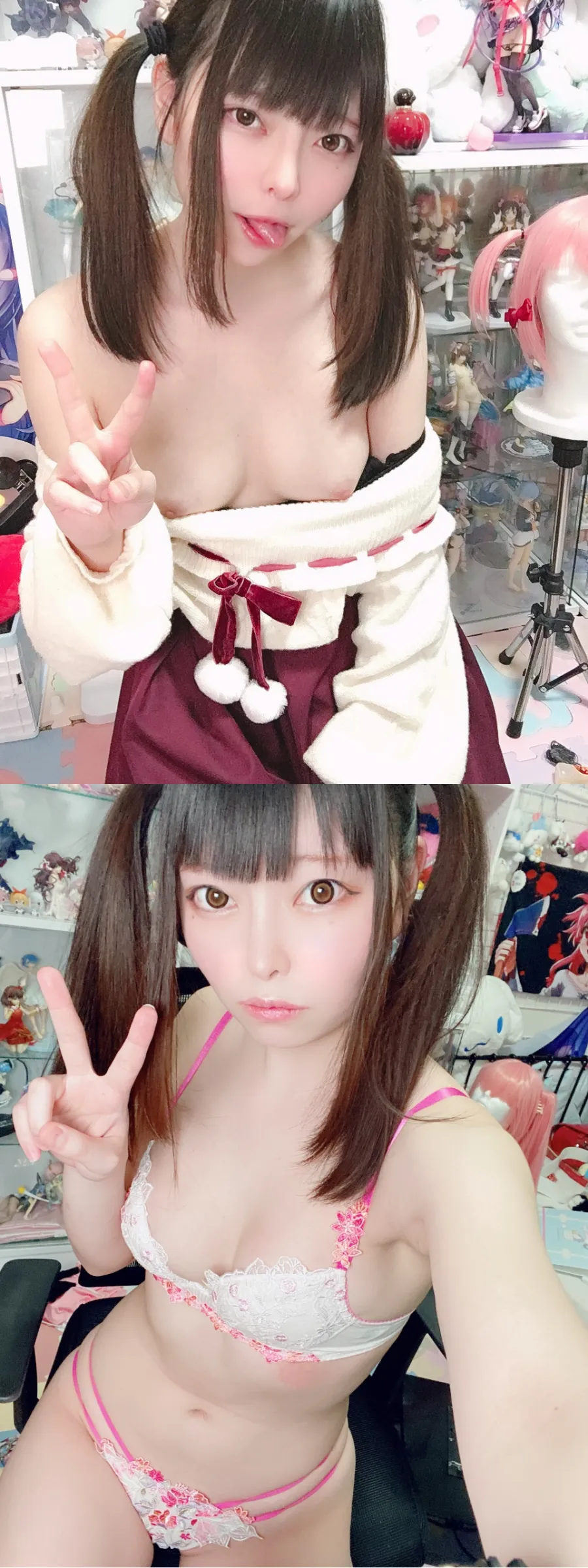 【夏目つなり】㊙️マ●コとアナルを接写㊙️🍩ドアップでぐちょぐちょオナニー❣️😍❤️