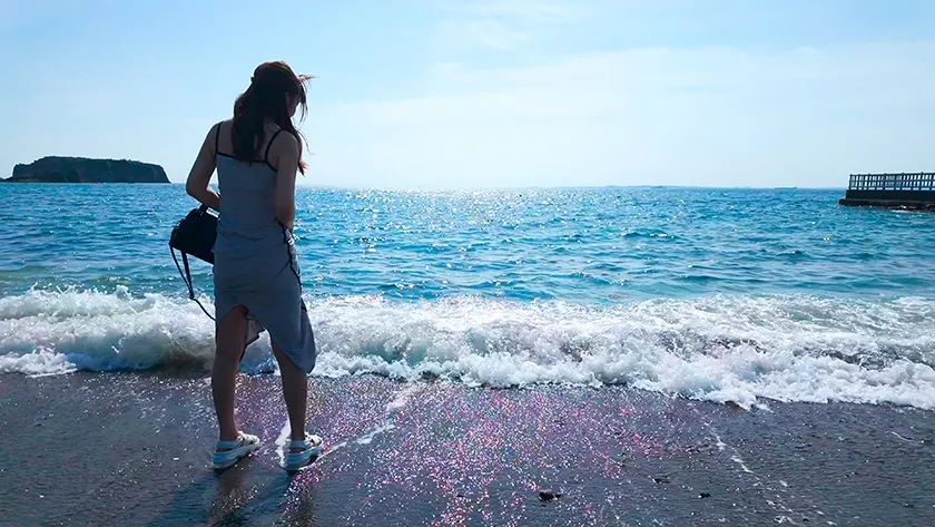 りん(25)ノーパン美女とイチャイチャ温泉SEX