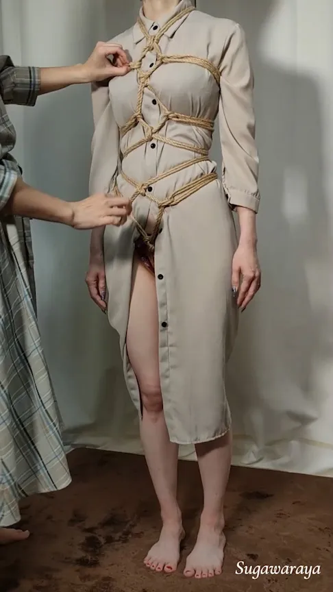 菅原花音 － 亀甲縛りに挑戦！