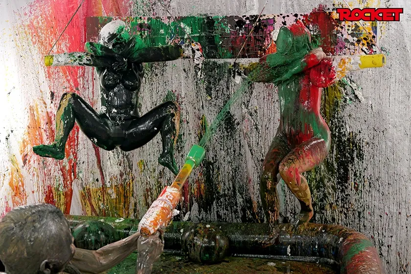 ROCKET18周年記念作品 どろんこプールにドボン！ウェット＆メッシー(WAM)人間クレーンゲーム ～ボディペイントで巨大クレーンゲームのアームになって景品ゲットだぜ！～ 幾野まち 赤城穂波 祈山愛 横山夏希