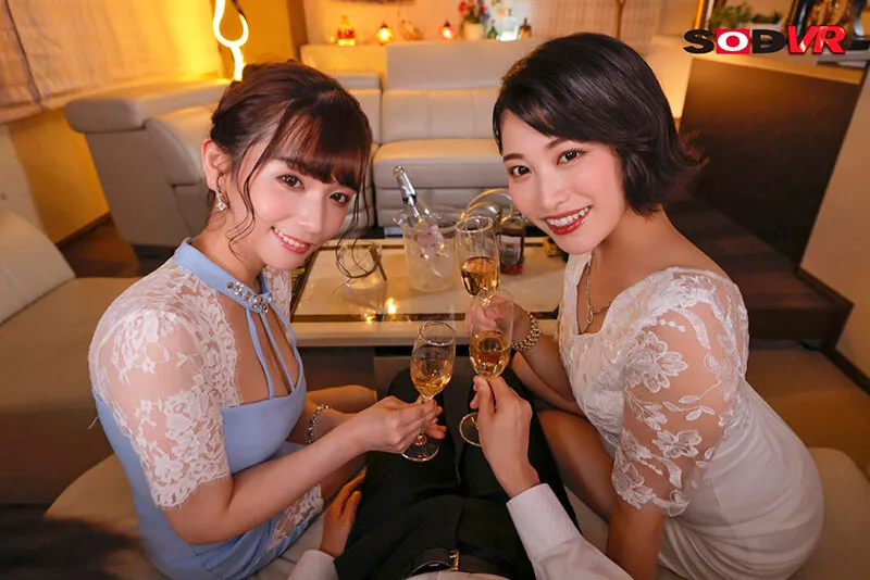 【緒川はる＆春原未来】【VR】最高ランクの美女ホステスが集う一見さん入店不可の会員制浴室付高級クラブ【六本木-シャトーカノン】 ～勃起不可避のおもてなし！夢のような濃厚二輪車！杭打ち騎乗位で気付かないうちに何回も中出ししていた僕～
