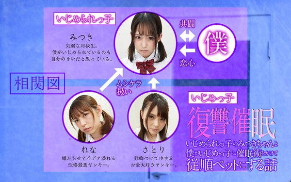 【あおいれな 他】【VR】復讐催眠 いじめられっ子のみつきちゃんと僕がいじめっ子に催眠術をかけて従順ペットにする話