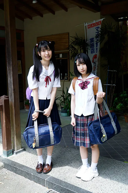 【希咲那奈 由良かな】【JC＆JK ロリ姉妹丼】ちっぱい美少女2人と学校さぼって覚えたてのSEXヤリまくり温泉旅行